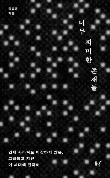 너무 희미한 존재들 표지